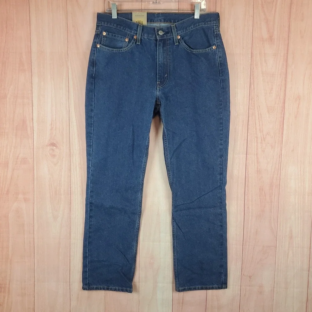 Levis‎ 514 Mens Jeans 32 32X30 Blue Denim 5-Pocket Design Slim Fit Straight Leg